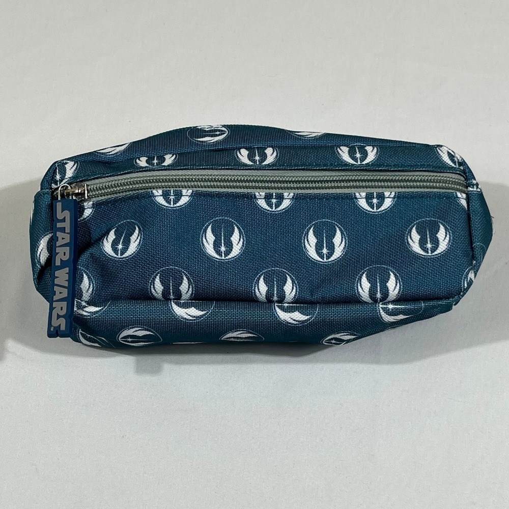 Star Wars Pencil Case Teal Jedi Crest Logo Zippered Pouch Back to School